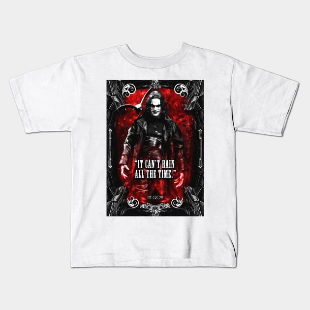 The Crow Quote Kids T-Shirt by syanart